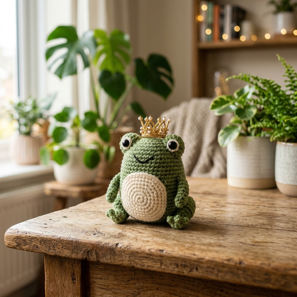 Cozy Handmade Crochet Frog